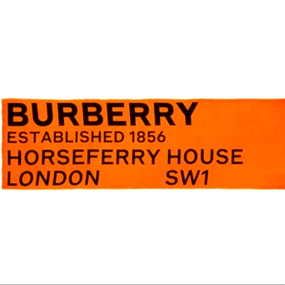 100%AUTHENTIC NEW W/TAGS BURBERRY JUMBO PADDED-PUFFER SCARF - BRIGHT ORANGE SILK - Picture 8 of 10
